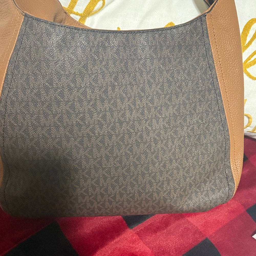 Michael Kors Tan and Brown Hobo Bag